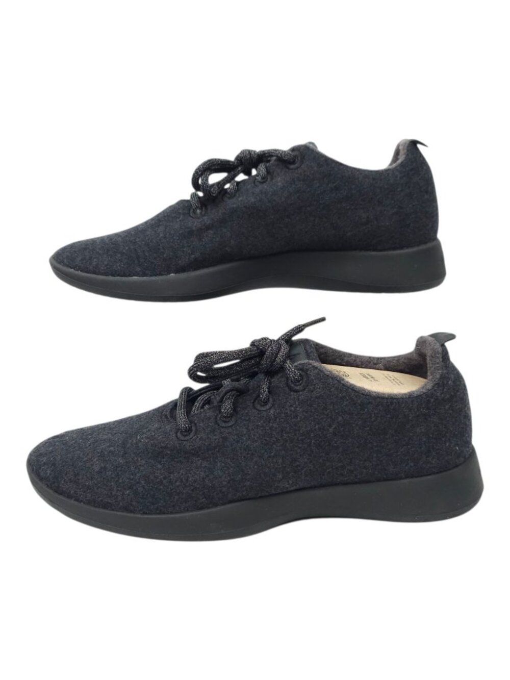 Allbirds Wool Runner Sneakers Women 10 Dark Charcoal Natural Black Low Top Shoe